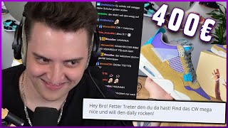 ICH kaufe mit meinem TWITCH CHAT neue 400€ SNEAKER 😱💰 [upl. by Gutow]