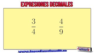 Expresiones decimales [upl. by Charmane125]