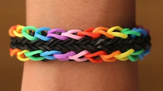 Rainbow Loom Nederlands  Double Trouble Cross  Loom bands rainbow loom tutorial how to [upl. by Killigrew841]