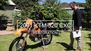 2001 KTM 520 EXC restoration [upl. by Lehar]