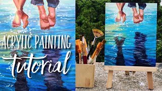 Acrylic Painting Tutorial  Couple Conversation  Paintastic Arts [upl. by Araiet]