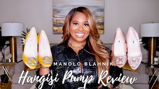 MANOLO BLAHNIK HANGISI PUMPS REVIEW SIZING INFO POCKETSANDBOWS [upl. by Nehtiek12]