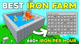 EASIEST Iron Farm Tutorial in Minecraft Bedrock 121 [upl. by Spense]