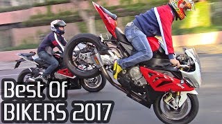 BEST OF BIKERS 2017  Superbikes on the Streets Wheelies Burnouts RL amp LOUD exhausts [upl. by Ardussi]