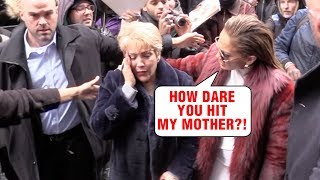 Jennifer Lopezs Mother HIT BY FAN Actress Shouts in Anger [upl. by Nicky]