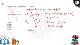 In figure If ABCD CDEF and y  z  3  7 find x [upl. by Omsoc]