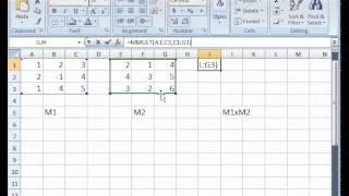 Multiply Matrices with Excel function MMULT [upl. by Cordelie]