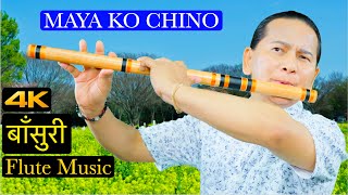 Maya Ko Chino  Basuri Ko Dhun  Bansuri  Relaxing Flute Music  Instrumental Music  बाँसुरी 4K [upl. by Hendrix81]