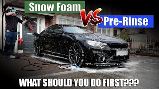 Snow foam or prerinse first  Which cleans better [upl. by Bbor679]