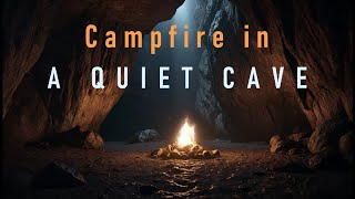 Ambience sound in a Calm Quiet Cave 🛏 Dripping Water and Crackling Fire 🔥 Birds Sing from afar 🐦 [upl. by Dijam]