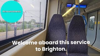 Welcome aboard this Thameslink service to Brighton Announcement [upl. by Esiole]