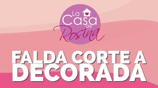 DIY  Falda corte A decorada  Decorated Aline skirt [upl. by Mirilla]