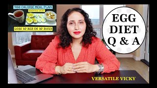 900 Calorie Egg Diet Plan For Weight Loss Explained  Egg Diet QampA  Versatile Vicky Egg Diet [upl. by Llewellyn]