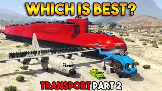 GTA 5 ONLINE  WHICH IS BEST FOR TRANSPORT KOSATKA TITAN SKYLIFT SLAMTRUCK 2 [upl. by Kelwin]