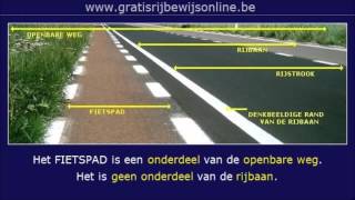 GRATIS RIJBEWIJS ONLINE 3 Rijbewijs B  FIETSPAD  FIETSSUGGESTIESTROOK [upl. by Theta447]