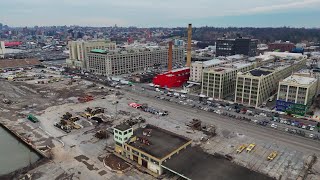 Drone Tour of South Brooklyn Marine Terminal Empire Winds Revitalized Offshore Wind Port [upl. by Ettenav]