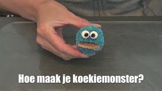 Stoere Koekiemonster Cupcake maken [upl. by Ientirb]