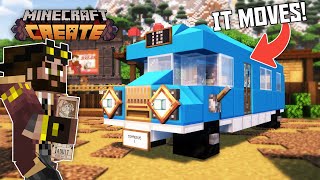 I built a 4000 BLOCK BUS ROUTE in Minecraft Create Mod [upl. by Lexie]