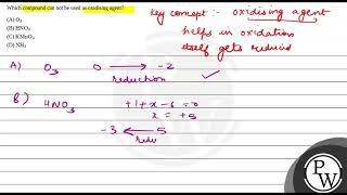 Which compound can not be used as oxidising agent [upl. by Hutchinson]