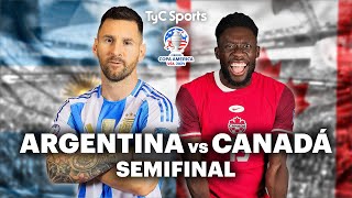 EN VIVO 🔴 ARGENTINA vs CANADÁ  Copa América  Semifinal  Vivilo en TyC Sports [upl. by Namien]