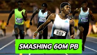 MUST WATCH Oblique Seville Ackeem Blake And Yohan Blake 60M PB GIBSON RELAYS 2023 FLASHBACK 60m [upl. by Croom]