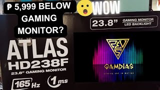 BUDGET MEAL GAMDIAS HD238F GAMING MONITOR UNBOXING Tagalog [upl. by Mitzl]