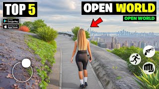 Top 5 New Open World Games For Android  best open world games  High Graphics [upl. by Adav]