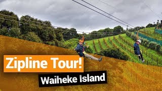 🌳 Waiheke Island Zipline Tour with EcoZip Adventures – New Zealands Biggest Gap Year [upl. by Faludi]