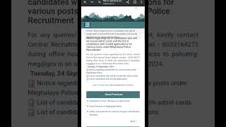 How to check Meghalaya police candidate selection listmlp meghalayapolice [upl. by Mazman]