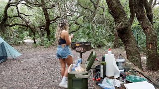 Solo Camp and Surf at Jetty Park  Port Canaveral FL [upl. by Pandolfi]