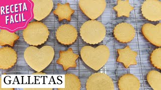 GALLETAS MANTEQUILLA  RECETA FÁCIL  DISPONIBLE EN TAZAS ✅ LaDulcepedia [upl. by Tirrej615]