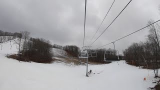 The New Boyneland Doppelmayr Quad Chairlift at at Boyne Mountain [upl. by Brandt]