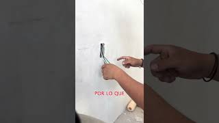 COMO INSTALAR UN TOMACORRIENTES electricista diseñodeinteriores electricidad diy diyproject [upl. by Kcoj]