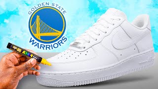 Customizing Air Force 1 Golden State Warriors Edition [upl. by Zebulon]