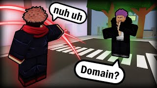 TROLLING with WORLD SLASH in Roblox Jujutsu Shenanigans [upl. by Odelet]