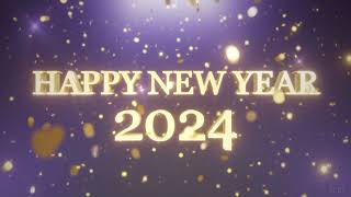 HAPPY NEW YEAR  2024  Countdown with fireworks  Free to use with Date [upl. by Aiksa]