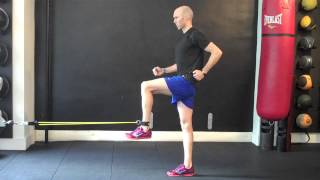 Single Leg Balance Drill Focused on Preventing Overstriding  Chris Johnson PT [upl. by Enihsnus]