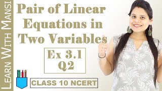 Class 10 Maths  Chapter 3  Exercise 33 Q3 iii  Pair Of Linear Equations in Two Variables  NCERT [upl. by Reyem]