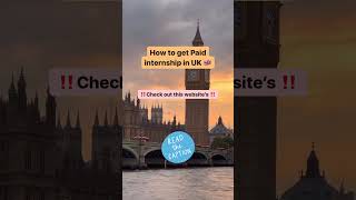 websites to get internship in UK for Indian students  internship in UK in 2024 [upl. by Ahsilrae]