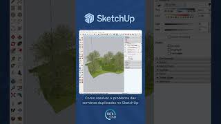 Shorts Como resolver o problema das sombras duplicadas no SketchUp Pro [upl. by Anerroc]