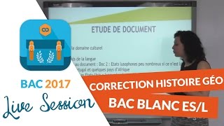 Bac Blanc ESL  Correction en live de lépreuve dHistoire Géographie [upl. by Ynatil]