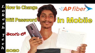 AP fiber net WiFi password changing Telugu by Lokesh tech in Telugu [upl. by Lucila770]