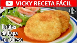 TORTITAS DE PAPA CON QUESO  VickyRecetaFacil [upl. by Eeluj]