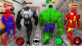 SPIDERMAN amp VENOM amp HULK amp IRONMAN Enter in Granny House [upl. by Ahrens352]