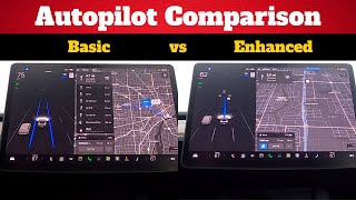 Tesla Enhanced Autopilot vs Basic Autopilot  Whats the Difference [upl. by Yeslrahc]