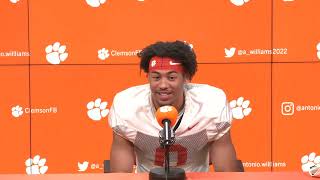 Clemson spring practice interview Antonio Williams [upl. by Costa]