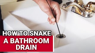 How To Snake A Bathroom Drain  Ace Hardware [upl. by Abbe]