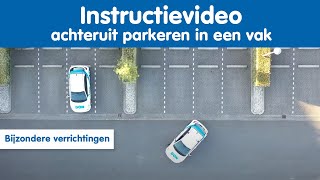 Instructievideo  Achteruit parkeren in een vak  DON Opleidingen [upl. by Silvestro]