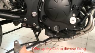 Kawasaki ER6 2013 2014 unboxing and fitting of IXIL Full exhaust system [upl. by Darci]