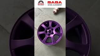 Powder coating  alloy wheel colouring  Alloy wheel repairing alloywheels alloywheemodified [upl. by Retsbew87]